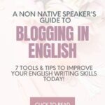 How to start a blog in English as a non native speaker